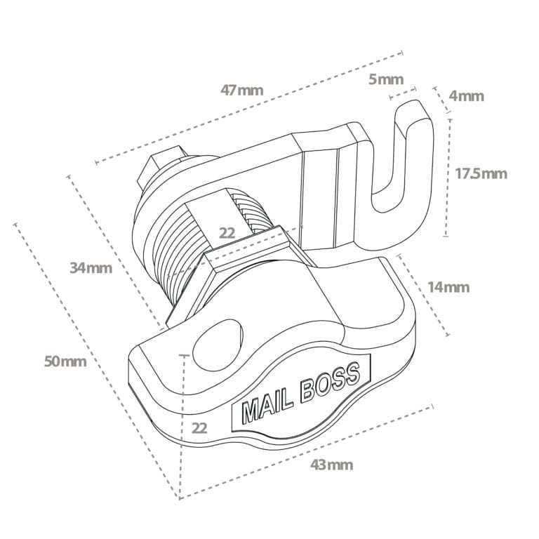 Hasp Lock for Mail Boss Mailboxes Mailboss