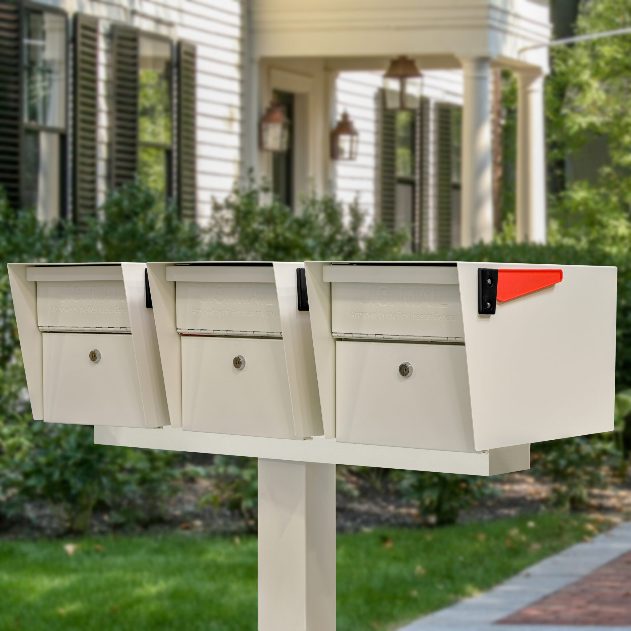 Complete Triple Mount Cluster Mailbox Kit Mailboss