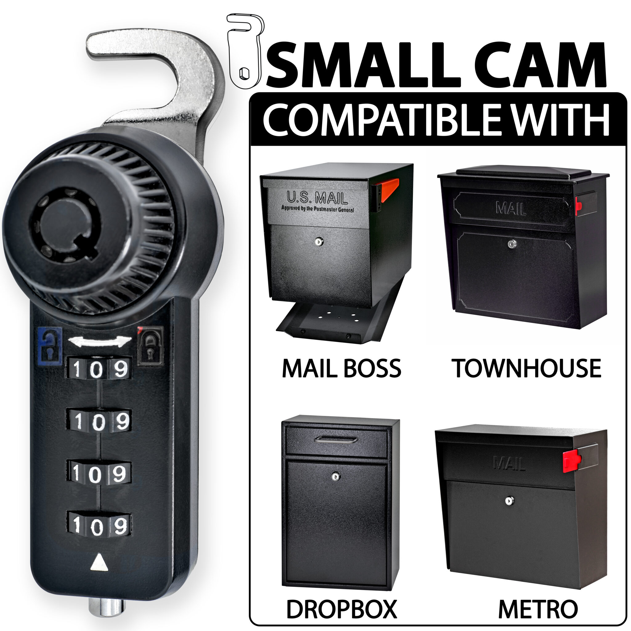 Replacement Mailbox Lock and Key for Mail Boss Locking Mailboxes Mailboss