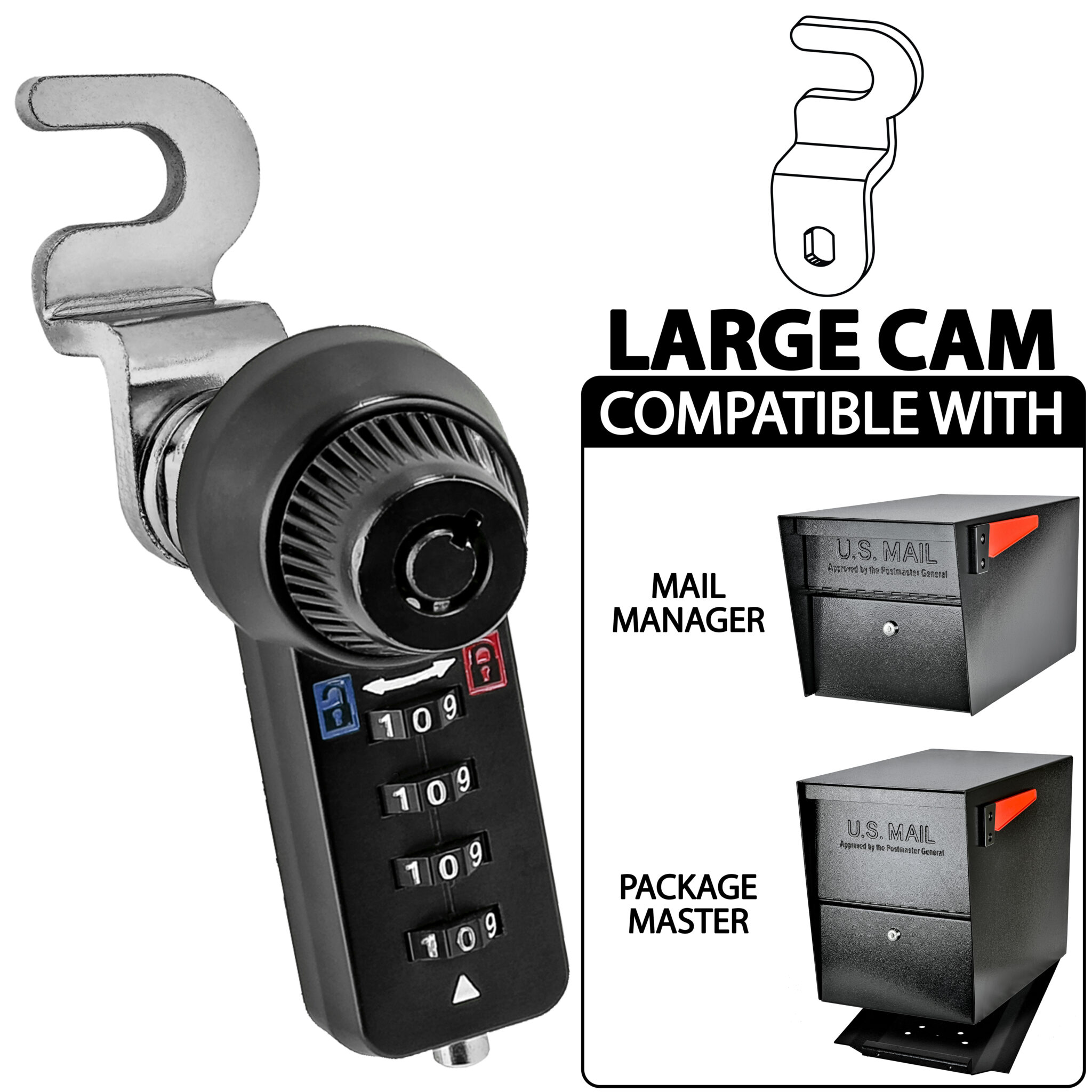 Replacement Mailbox Lock and Key for Mail Boss Locking Mailboxes Mailboss