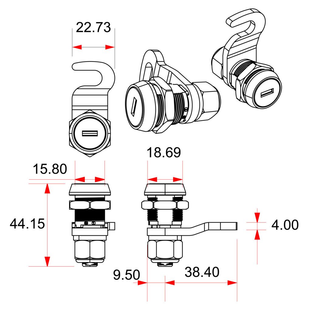 Replacement Mailbox Lock and Key for Mail Boss Locking Mailboxes Mailboss