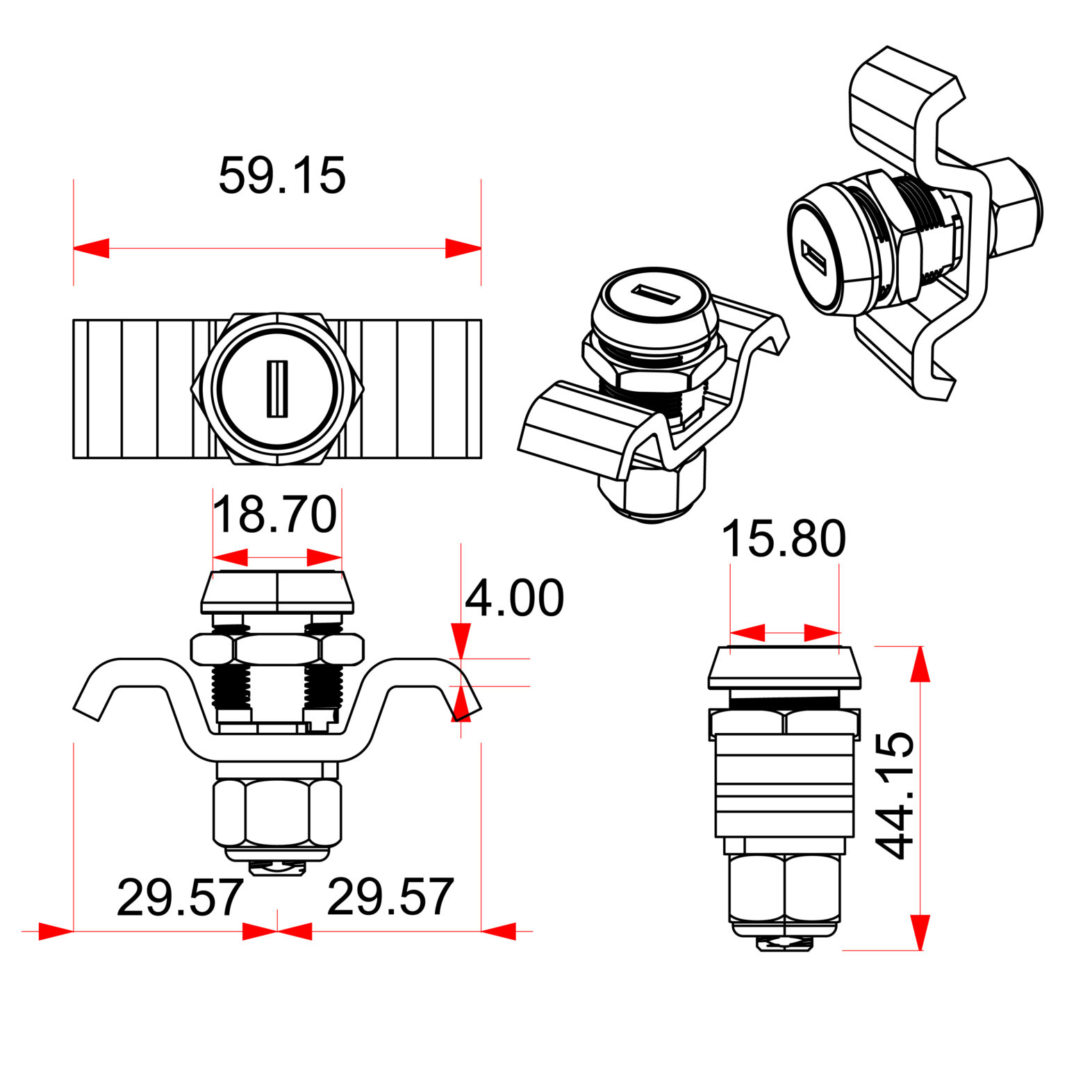 Replacement Mailbox Lock and Key for Mail Boss Locking Mailboxes Mailboss