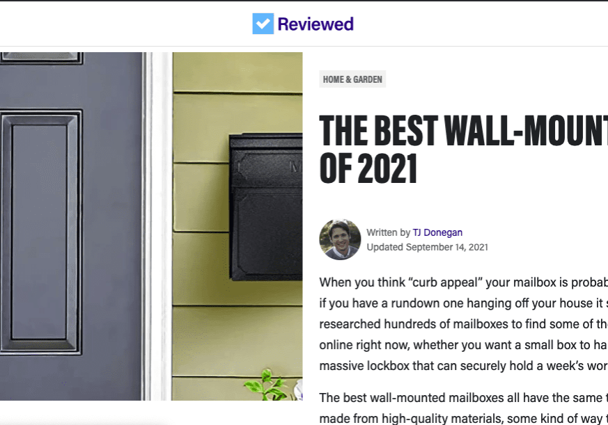 THE BEST WALL-MOUNTED MAILBOX THE BEST WALL-MOUNTED MAILBOX
